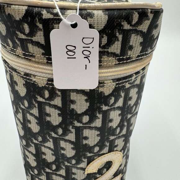 Christian Dior-Authentic- Vanity Trotter Canvas Cosmetic Pouch Black - Picture 4 of 13